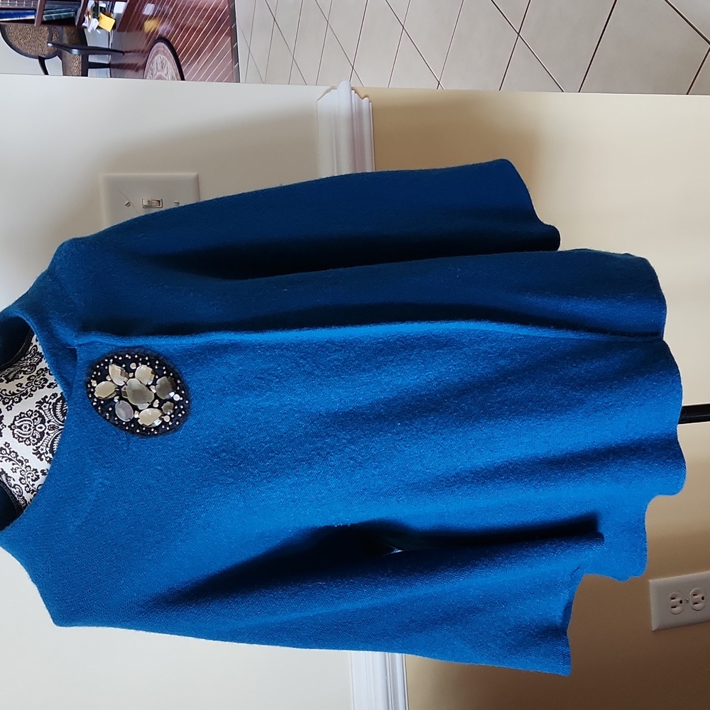 Royal blue, jeweled sweater